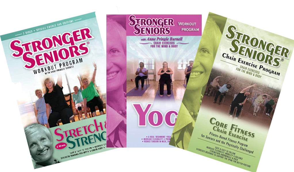 4-Disc Chair Exercise DVD Video Collection - Stronger Seniors Chair Exercise Programs