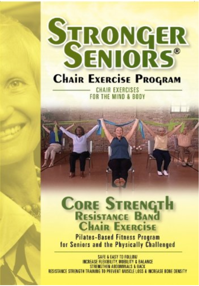 Core Strength Chair Exercise DVD Video Program  Resistance Band Included - Stronger Seniors Chair Exercise Programs