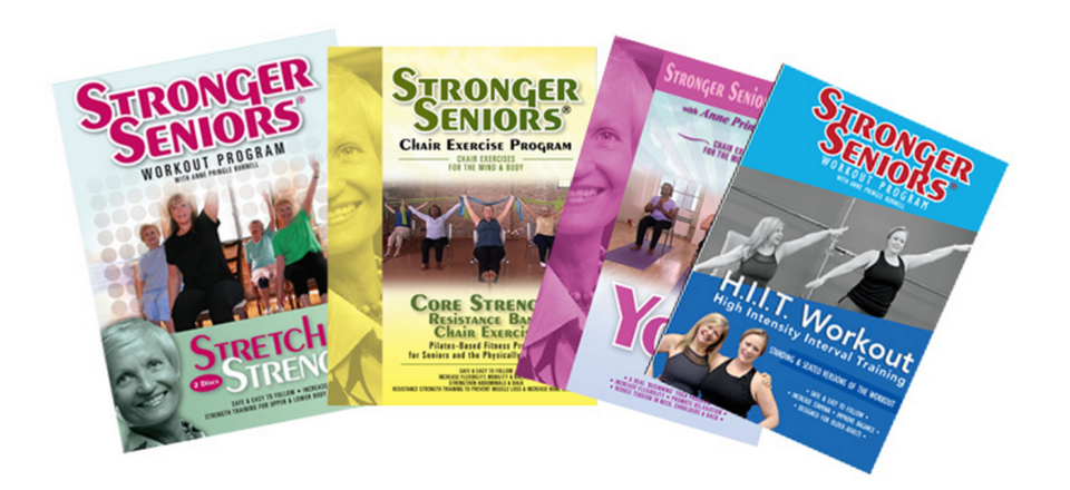 Stronger Seniors DVD Chair Exercise Program Core Strength Pilates Fitness.  In 8